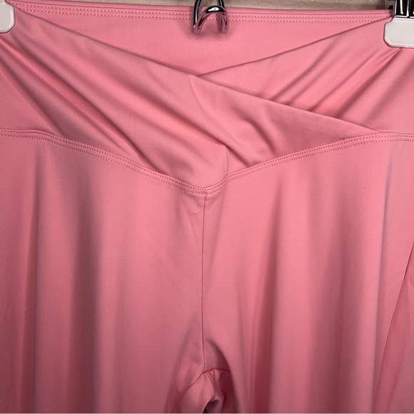 MEDIUM LA 7 PINK FLARE ATHLETIC PANTS Y2K STYLE STRETCH YOGA V WAIST - Picture 7 of 11